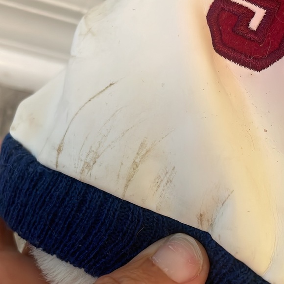 Vintage 1998 TEAM SANTA White Christmas Bear 15" Plush Blue Snap Jacket - Picture 10 of 10